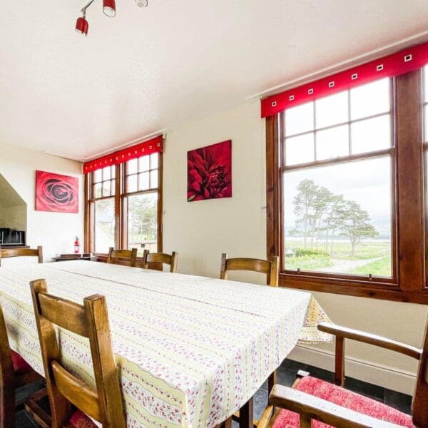 Dining room and kitchen, Fourpenny Cottage, Dornoch