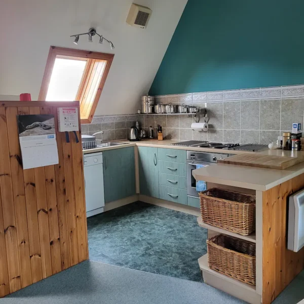 Kitchen area, East Dune holiday apartment, Dornoch