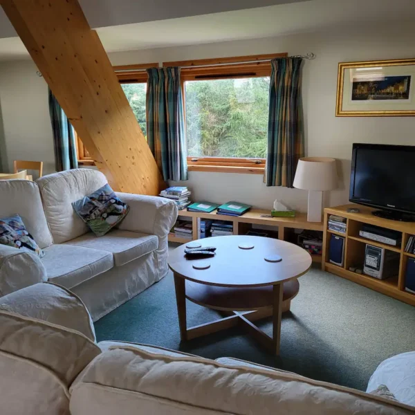 Lounge area, East Dune holiday apartment, Dornoch