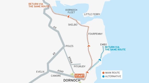 Loch Fleet cycle route map