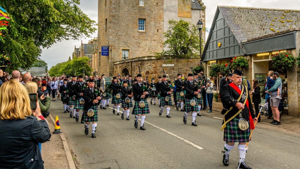 Dornoch Pipe band parade
