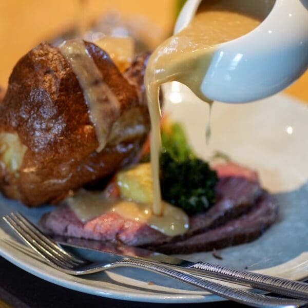 Roast beef lunch at Mara restaurant Links House