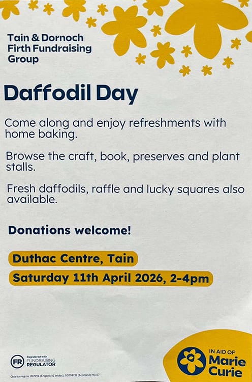 Daffodil Day Tain and Dornoch Firth Fundraising Group