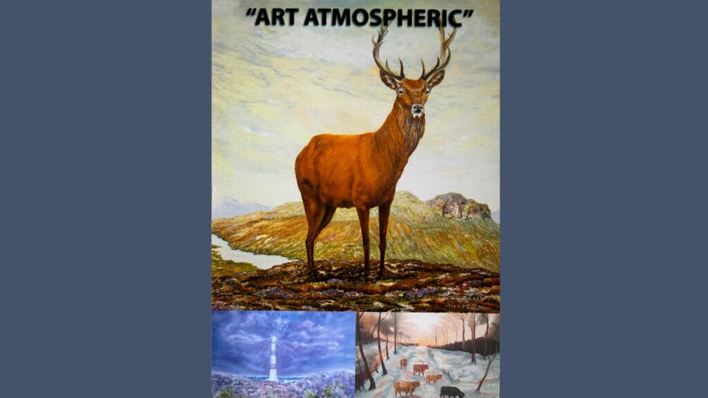 a photo of a leaflet showing different artworks by local artist